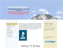 Tablet Screenshot of grahamroofingnc.com